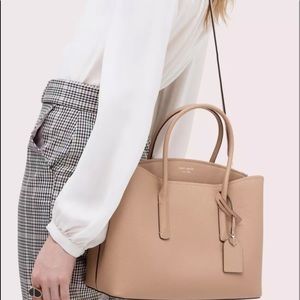Kate spade light fawn LARGE MARGAUX work tote NEW